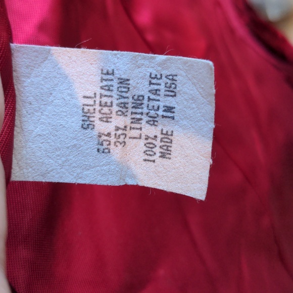 ♥️ Red Velvet Blazer Jacket Sax Fifth Avenue Collection 12 - Picture 7 of 7